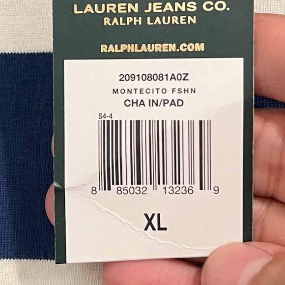 Lauren Ralph Lauren Blue/White Striped Dress Size XL NWT - Picture 4 of 10